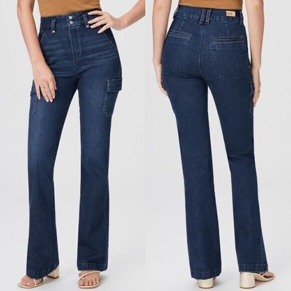 Paige NWT Dion Cargo Pocket Jeans in Gracie Lou Size 26 - Picture 1 of 8
